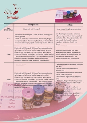Huid die Mesotherapy-Oplossing voor het Actieve Gezicht Bevochtigen herstellen