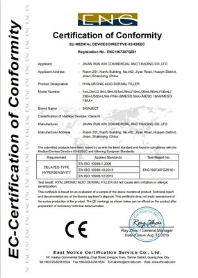 1 ml 2 ml 5 ml 10 ml 20 ml Korea Hyaluronzuur Filler met CE-certificering