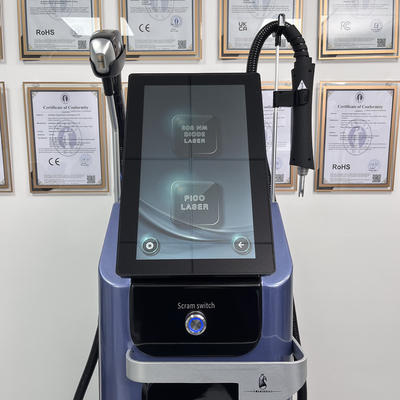 2 in 1 laser tatoeage verwijdering machine laser wenkbrauwen verwijdering apparatuur met 15,6 inch scherm