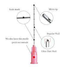 18G 21G 22G 23G 25g 27G 30G 50mm 70mm Blunt Tip Micro Cannula Naald voor injecteerbaar hyaluronzuur