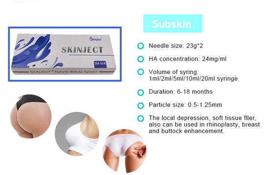 24 mg/ml Niet-chirurgische Pure Hyaluronzuur Borstvergroting Vuller