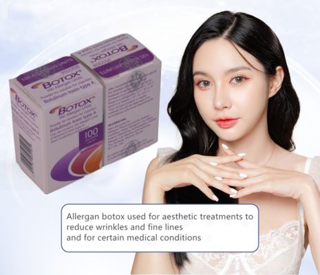 Allergan Botox 100 IE Injecteerbaar voor rimpelvermindering voorhoofdlijnen Botulinumtoxinebehandeling voor gladde