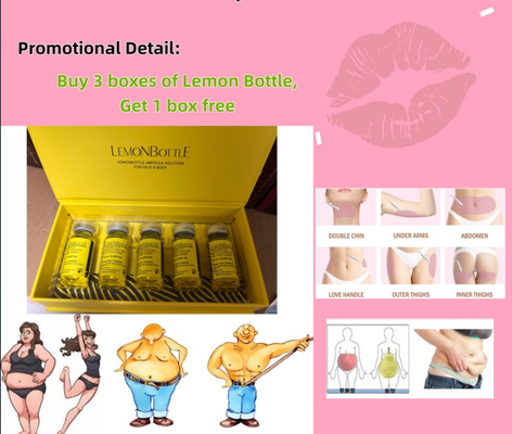 10 ml per injectieflacon Vetoplosmiddel Lemonfles Lipolytische oplossing