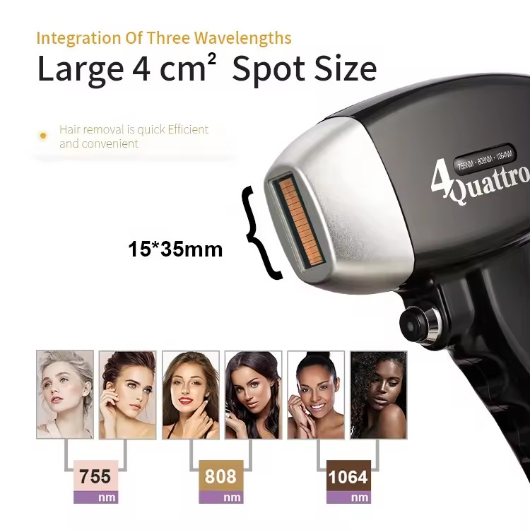 Soprano ICE 3 golflengte diode laser ontharing machine Alexandriet laser Soprano diode laser