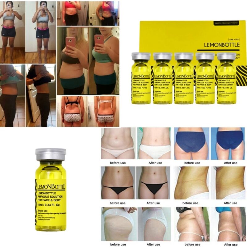 Lemon Bottle Weight Loss Lipolytische oplossing voor dubbele kin, buik